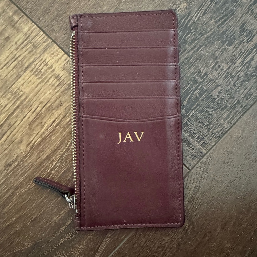 Leatherology Burgundy Leather Card Holder